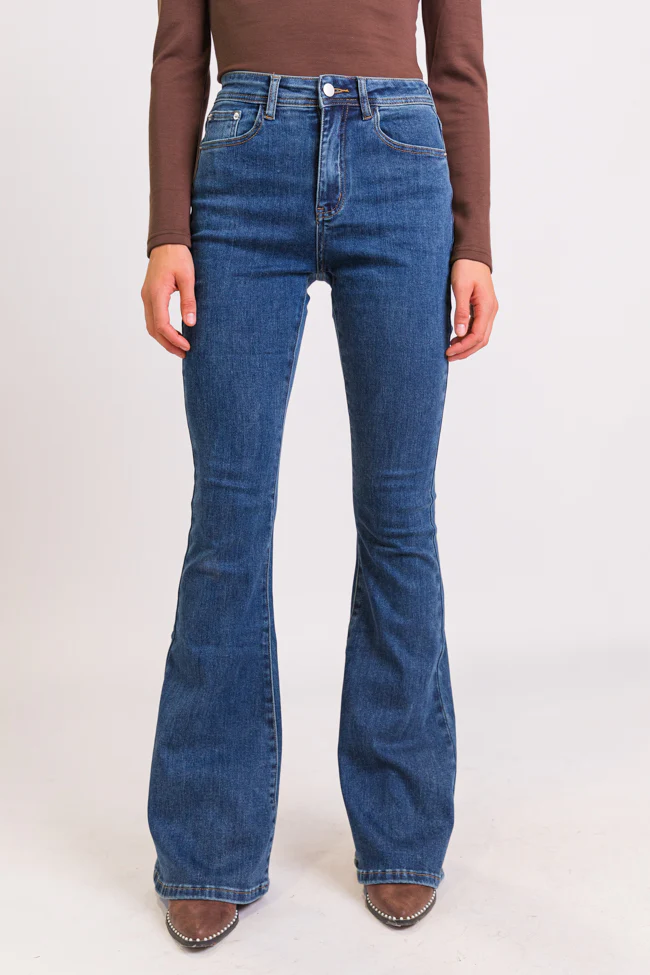 Maren Tall Dark Wash Stretchy Flare Jeans - Terpint