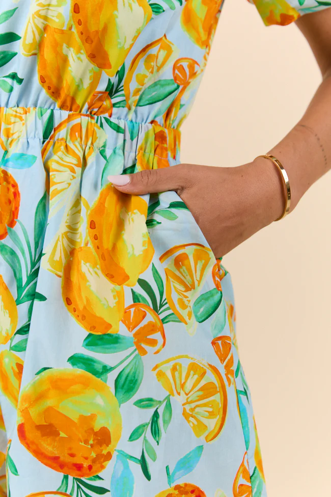 Easy Peasy Citrus Print Romper FINAL SALE - Terpint