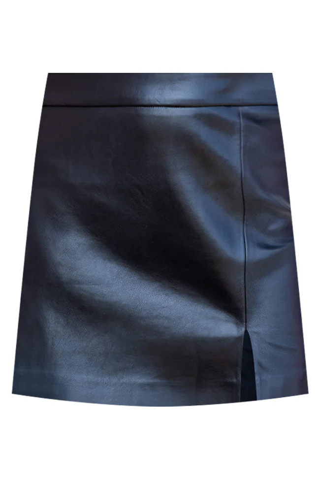 Wish I Could Go Back Black Faux Leather Mini Skirt FINAL SALE - Terpint