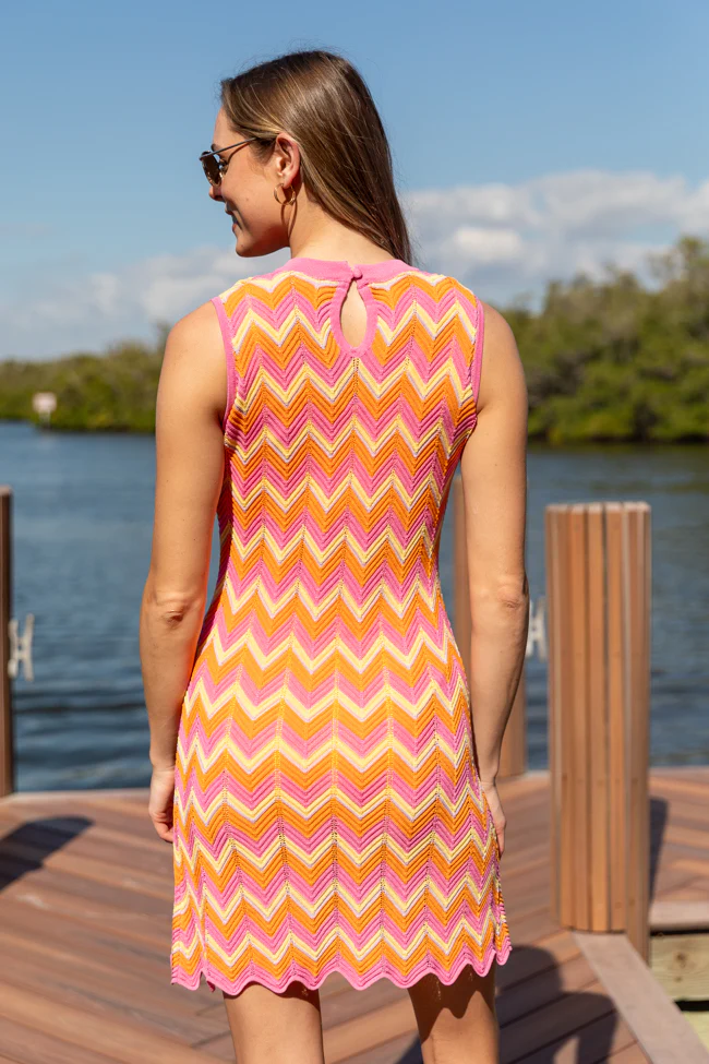 Beach Bound Multi Chevron Knit Dress SALE - Terpint