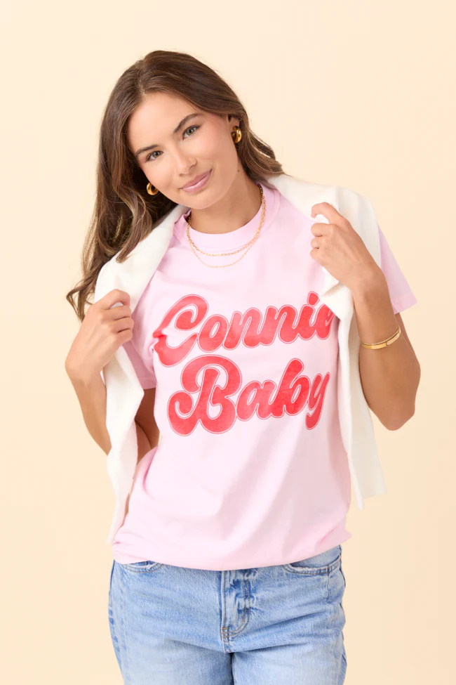Connie Baby Light Pink Graphic Tee - Terpint