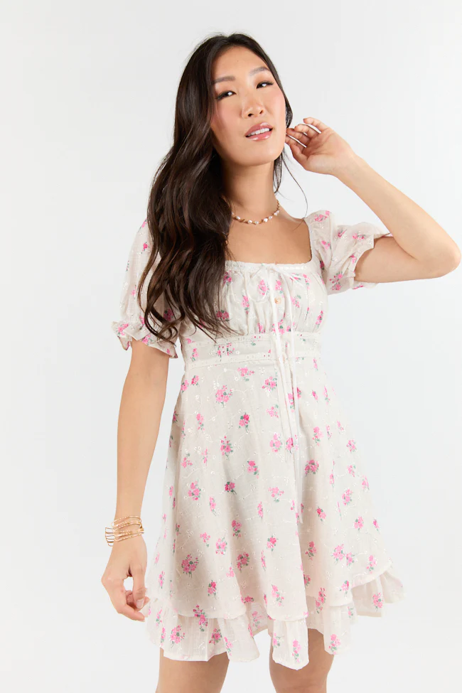Floral Whisper Ivory Floral Dress SALE - Terpint