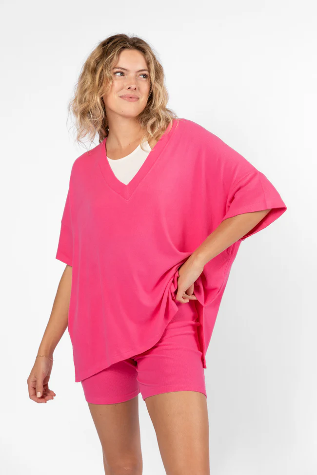 Love Me So Heather Hot Pink Ribbed Knit Set FINAL SALE - Terpint