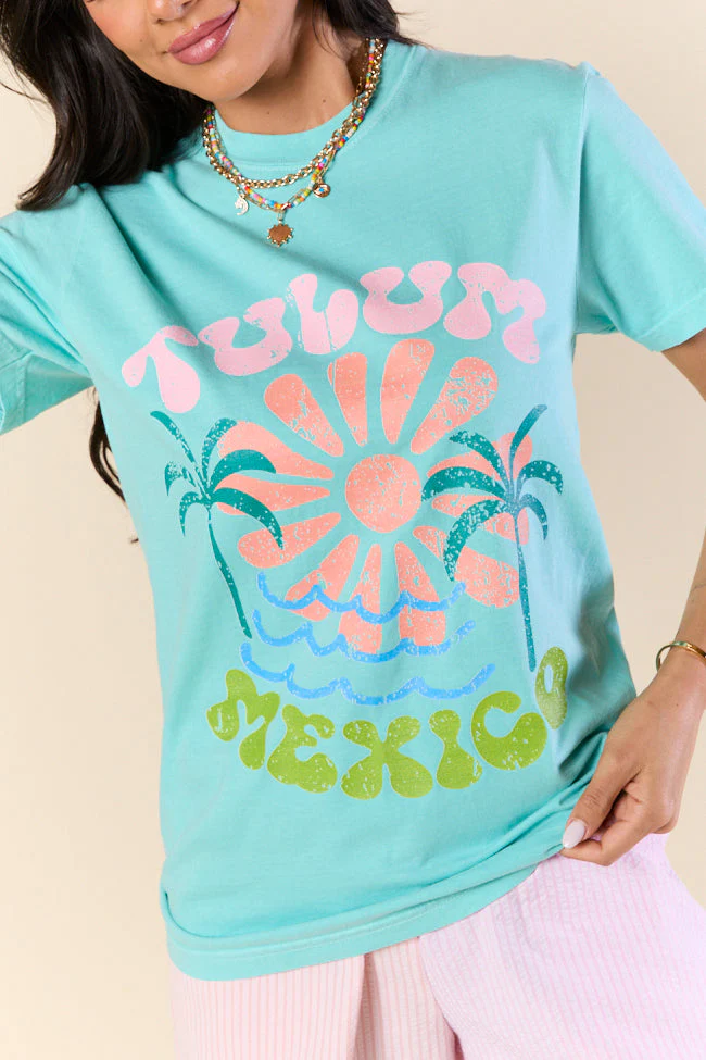 Tulum Mexico Mint Graphic Tee - Terpint