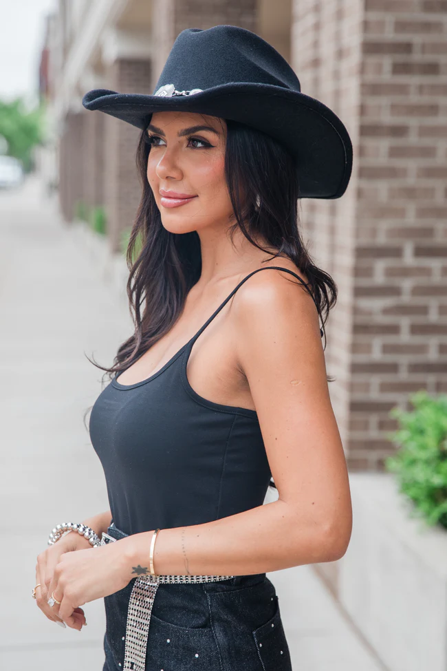 See You There Black Cami Bodysuit FINAL SALE - Terpint