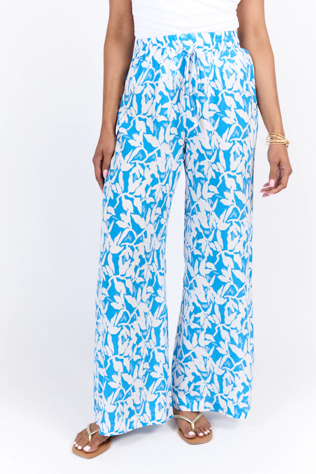 Paddle Out Blue Printed Pull On Pants FINAL SALE - Terpint