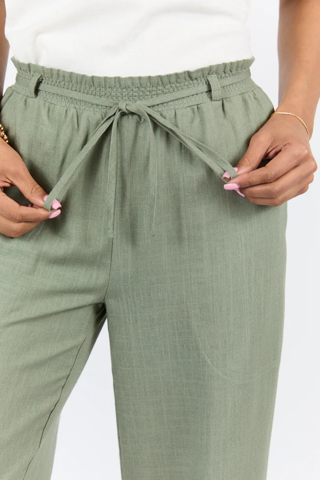 Charmed Moment Sage Pull On Pants DOORBUSTER - Terpint