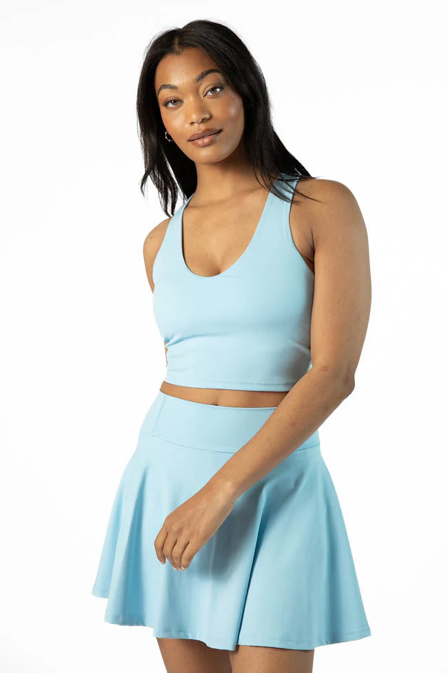Head Start Blue V-Shaped Back Active Top - Terpint