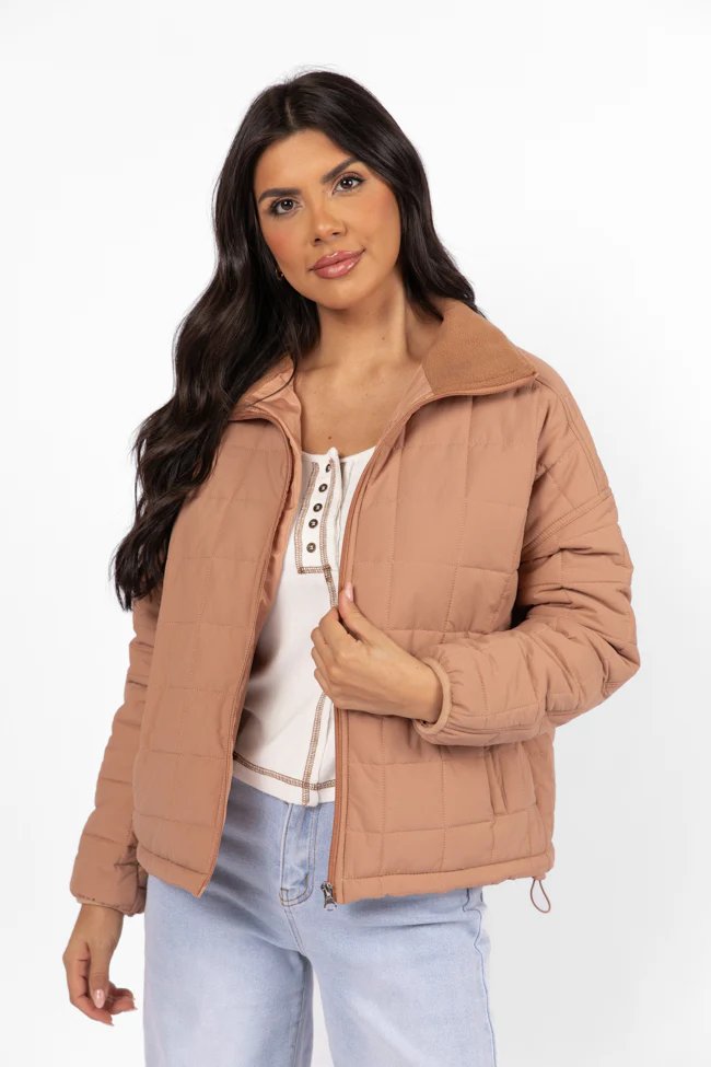 Vail Valley Brown Lightweight Puffer Jacket FINAL SALE - Terpint