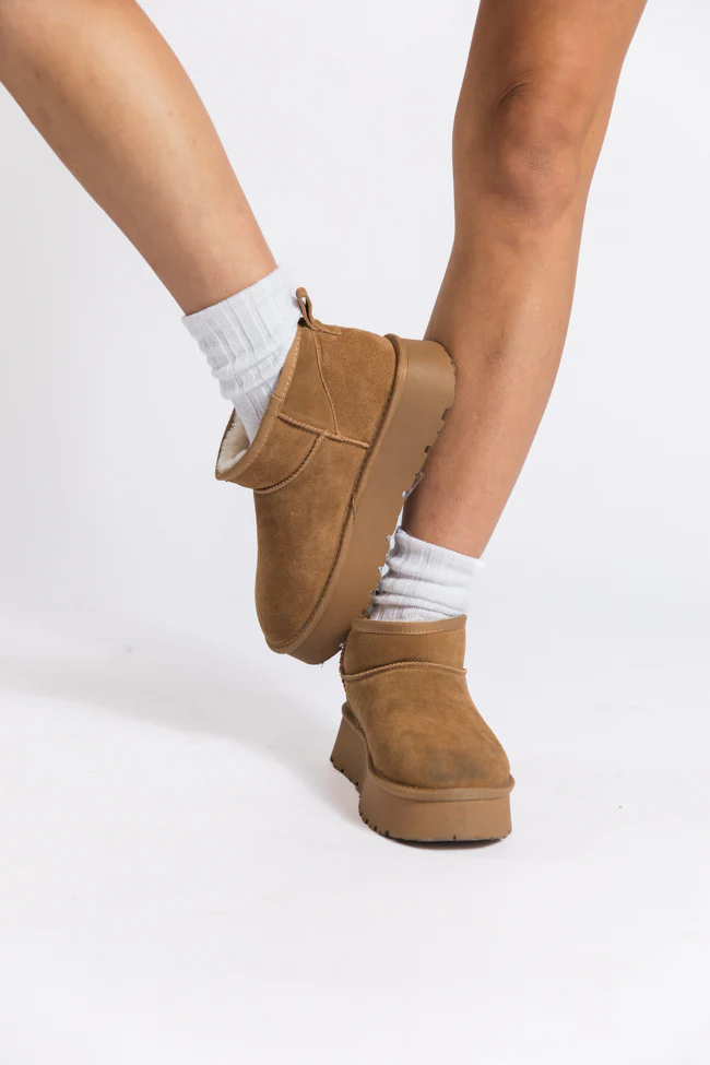 Georgia Chestnut Platform Mini Boots FINAL SALE - Terpint