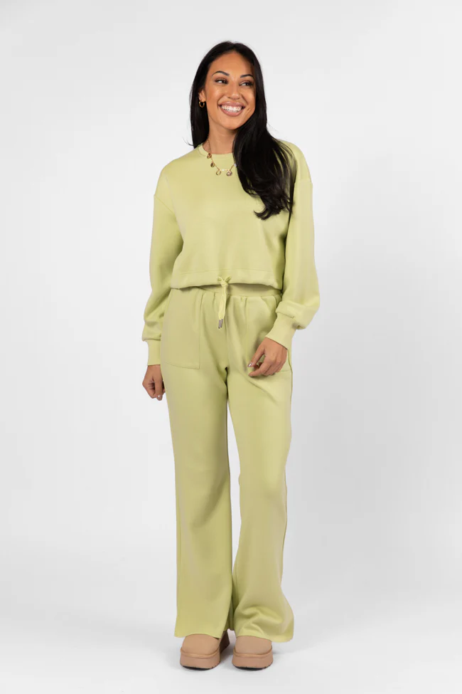 Only One Lime Drawstring Hem Pullover FINAL SALE - Terpint