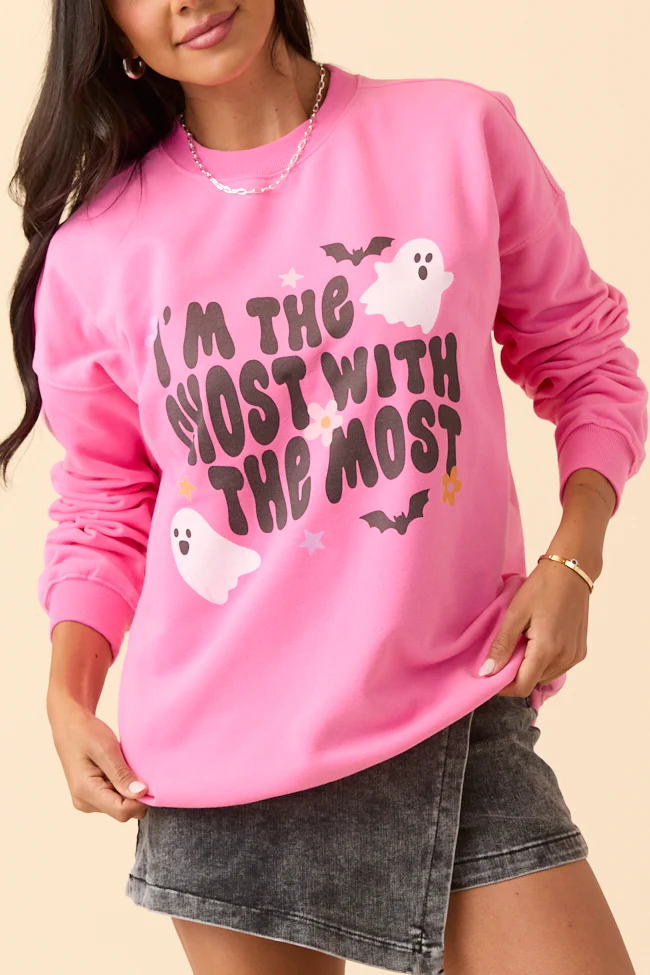 I'm The Ghost With The Most Pink Graphic Sweatshirt - Terpint