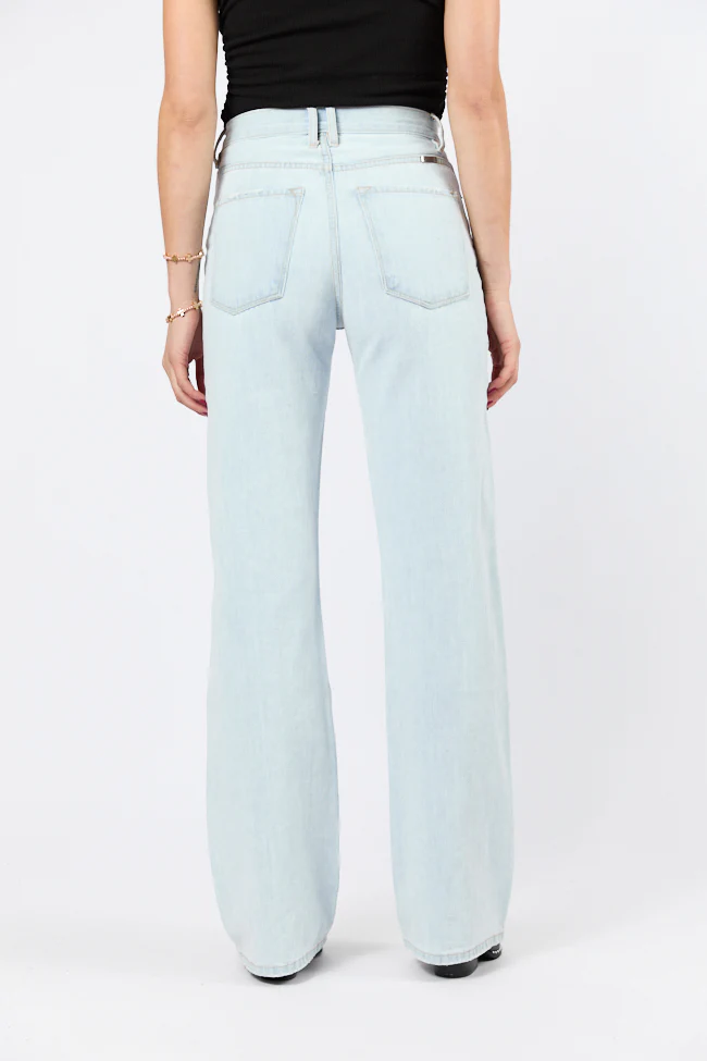 Karter Light Wash Wide Leg Distressed 90's Flare Jeans SALE - Terpint