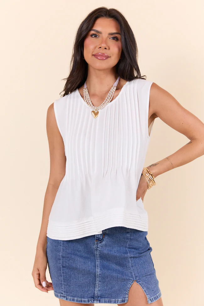Perfect Promises Ivory Woven Top FINAL SALE - Terpint