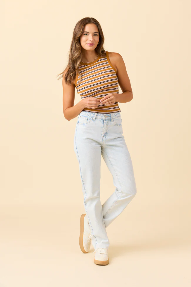 Alicia Orange and Pink Stripe Tank DOORBUSTER - Terpint