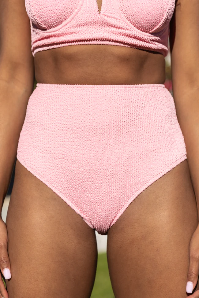Summer Oasis Light Pink High Waisted Bikini Bottoms FINAL SALE - Terpint