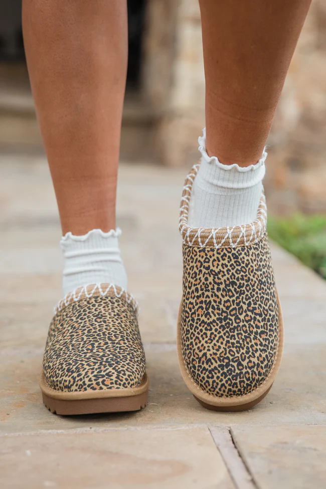 Sydney Leopard Short Slip-On Booties DOORBUSTER - Terpint
