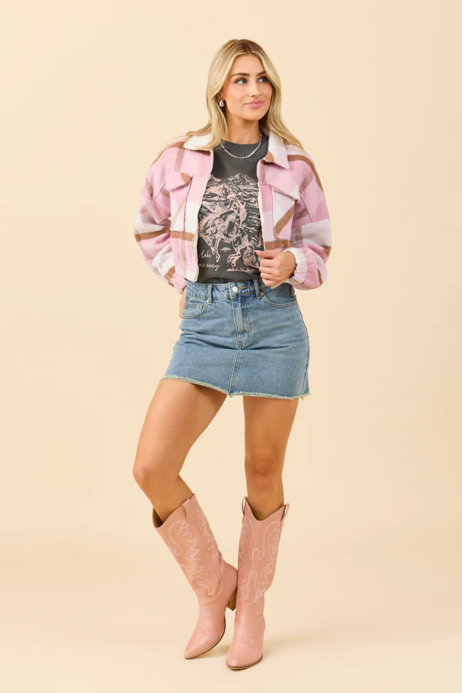 Finley Pink Plaid Jacket - Terpint