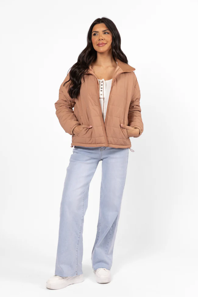 Vail Valley Brown Lightweight Puffer Jacket FINAL SALE - Terpint