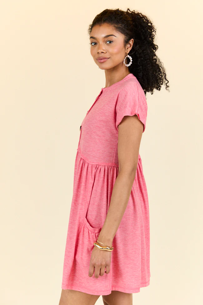 What's The Occasion Red Button Knit Dress DOORBUSTER - Terpint