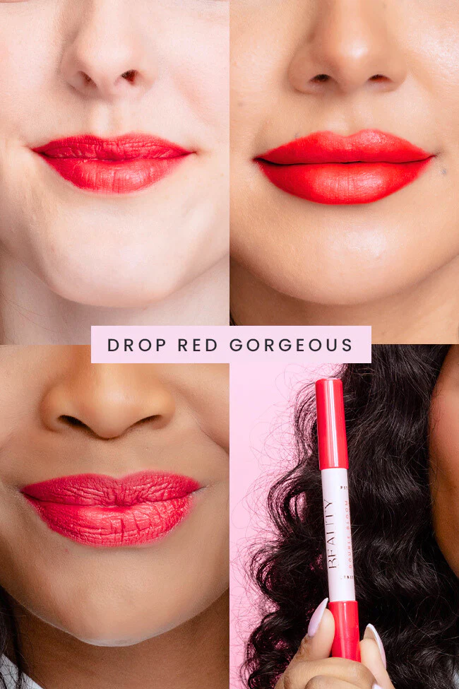 Pink Lily Beauty Double Bloom Dual Lipstick and Lip Liner - Drop Red Gorgeous FINAL SALE - Terpint