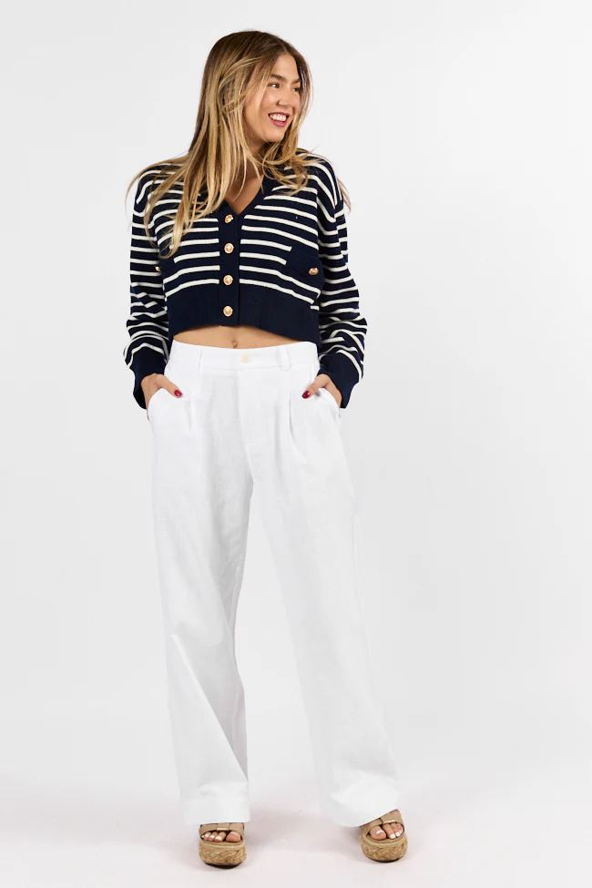 Day Off Ivory Linen Blend Pants FINAL SALE - Terpint