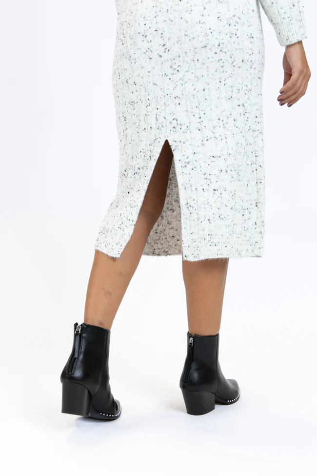 Belong To Me Grey Slub Knit Belted Midi Dress FINAL SALE - Terpint
