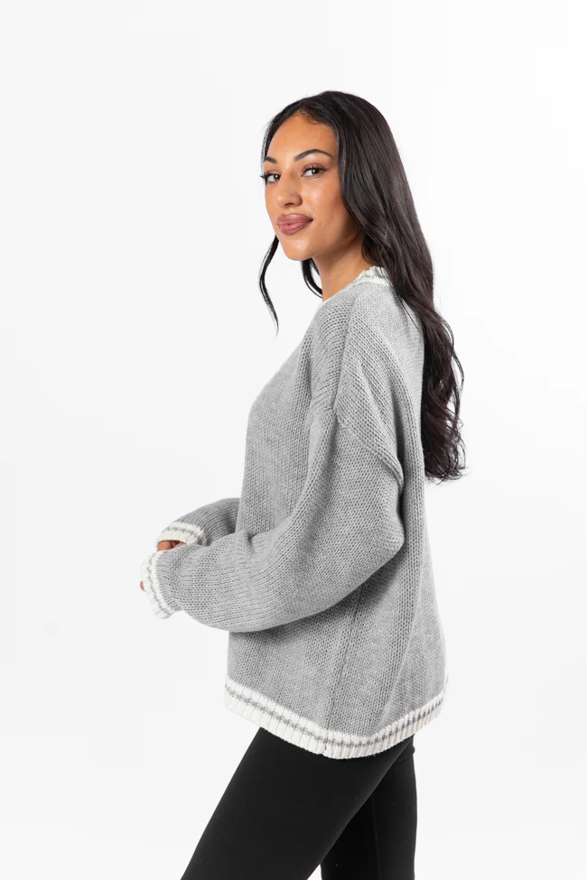 Stay At Home Club Grey Sweater FINAL SALE - Terpint
