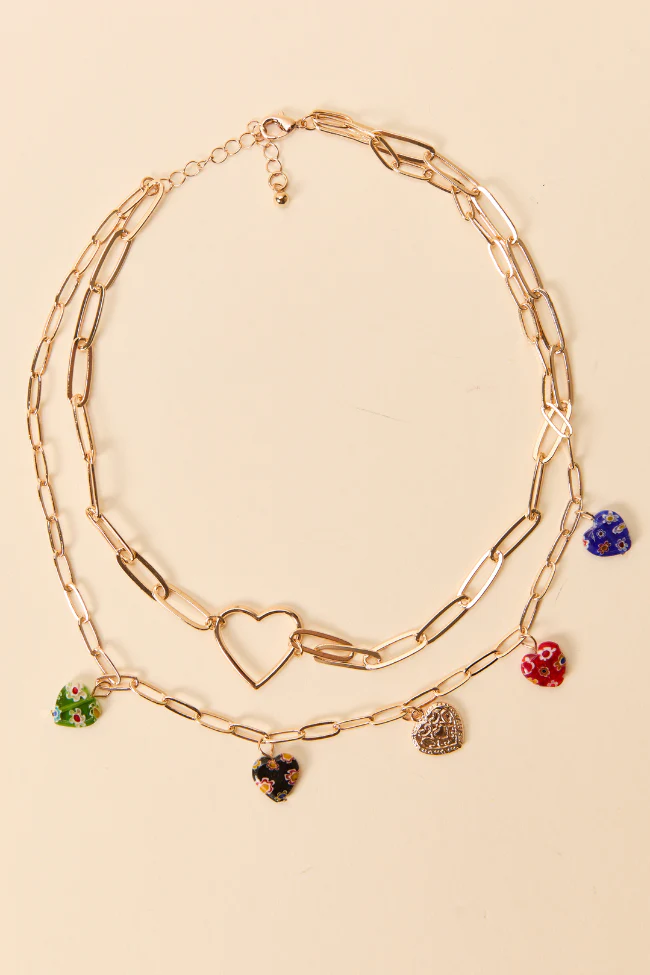 Brynlee Multi Heart Necklace - Terpint