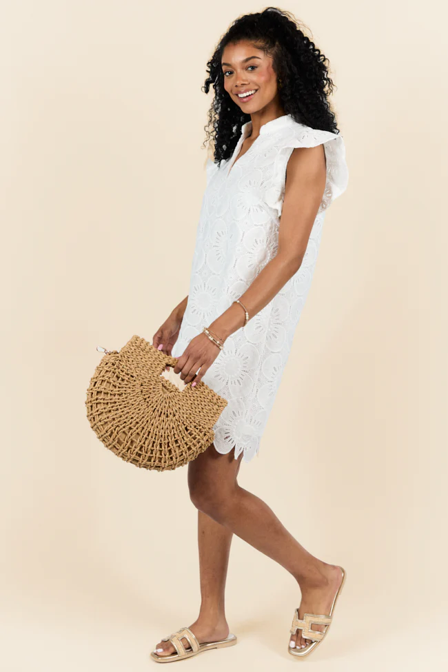 Thoughts Of You White Shift Dress FINAL SALE - Terpint