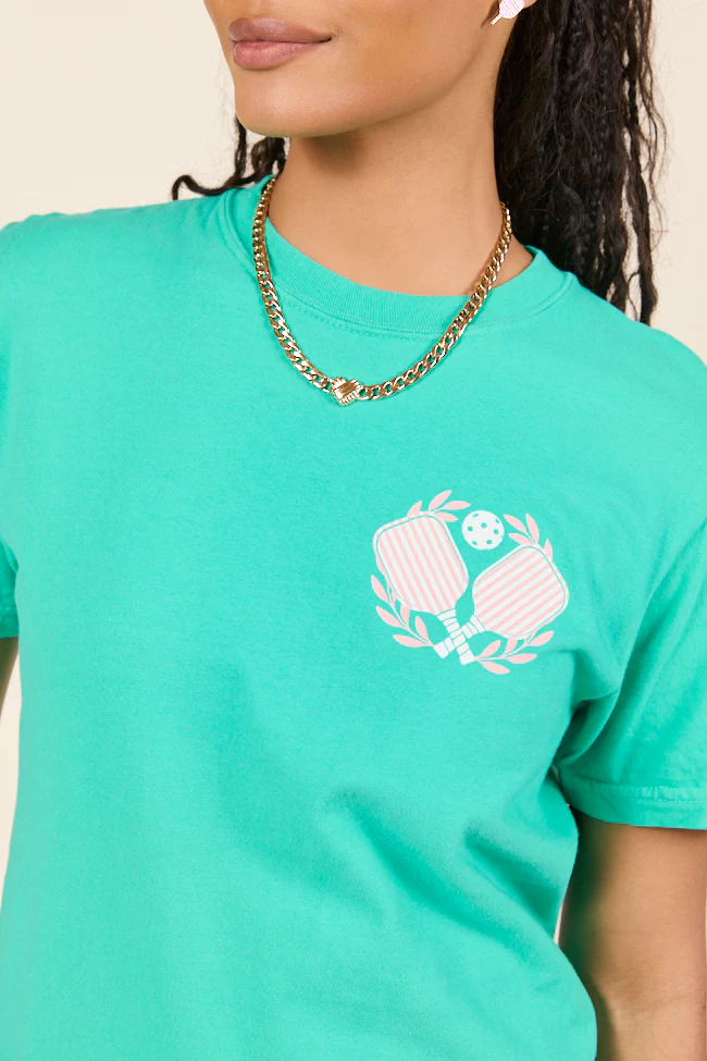 Pickleball Champ Green Graphic Tee - Terpint