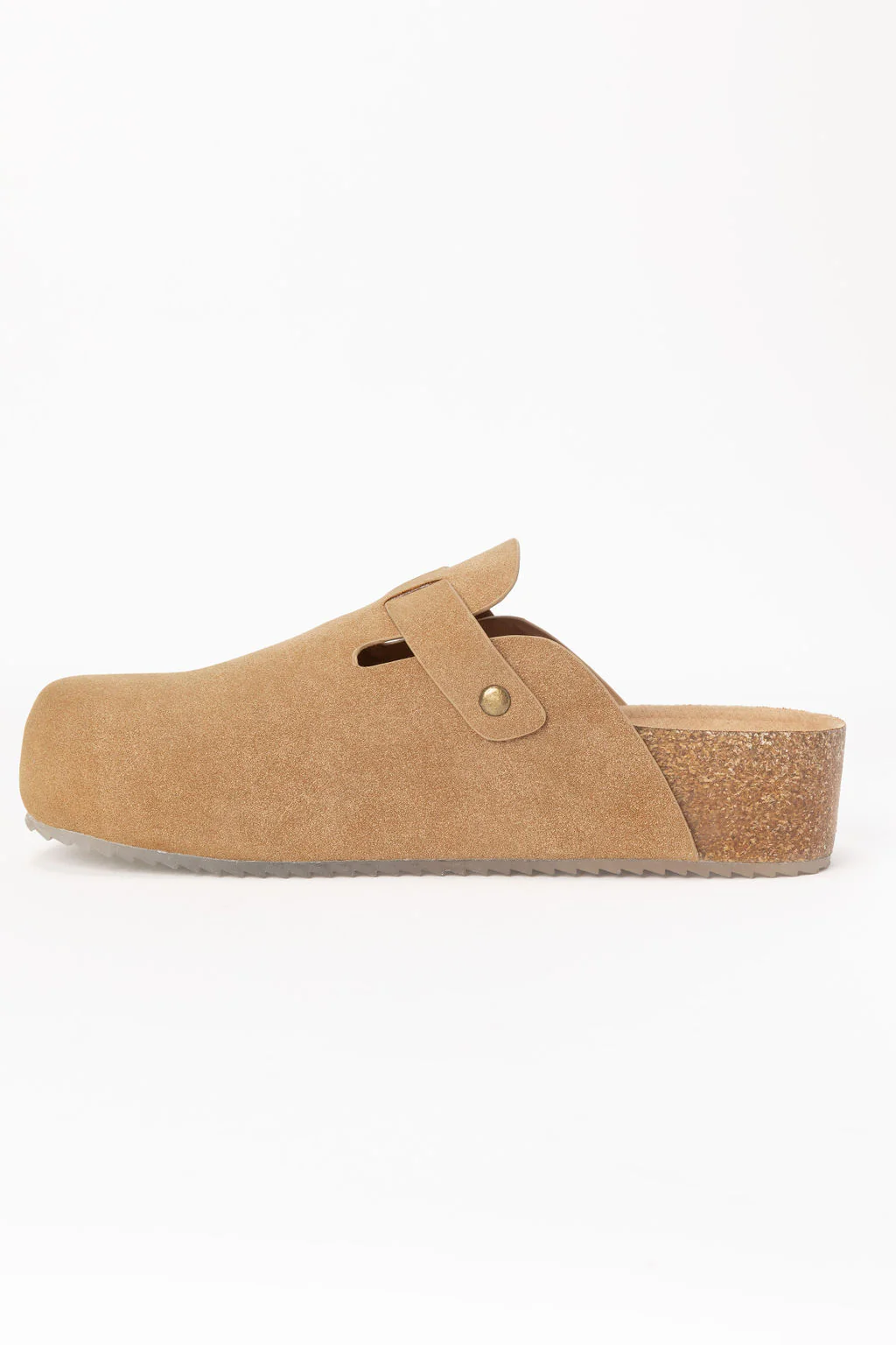Elyse Suede Taupe Clogs FINAL SALE - Terpint