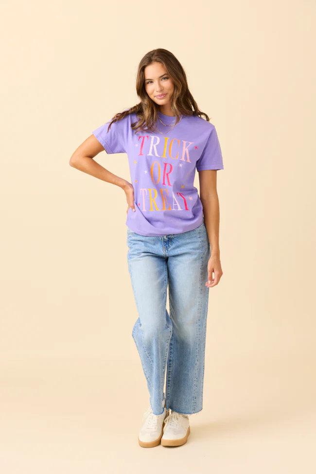 Trick Or Treat Violet Graphic Tee - Terpint