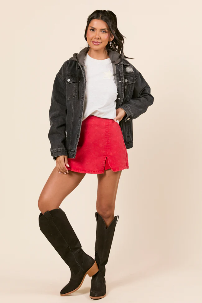 Parker Charcoal Hooded Denim Jacket - Terpint