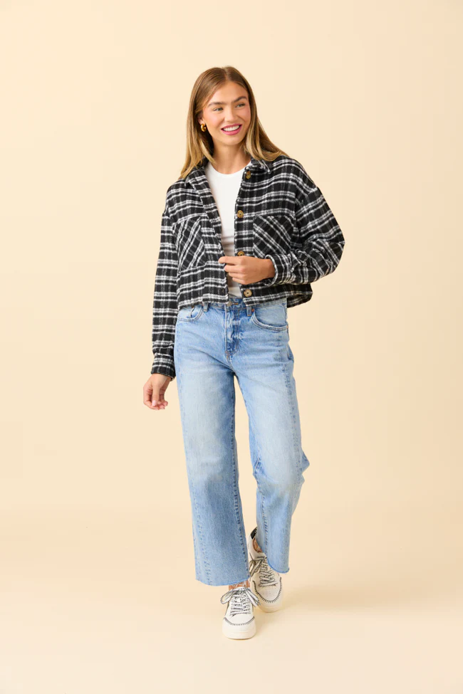 Gretchen Black Plaid Jacket - Terpint