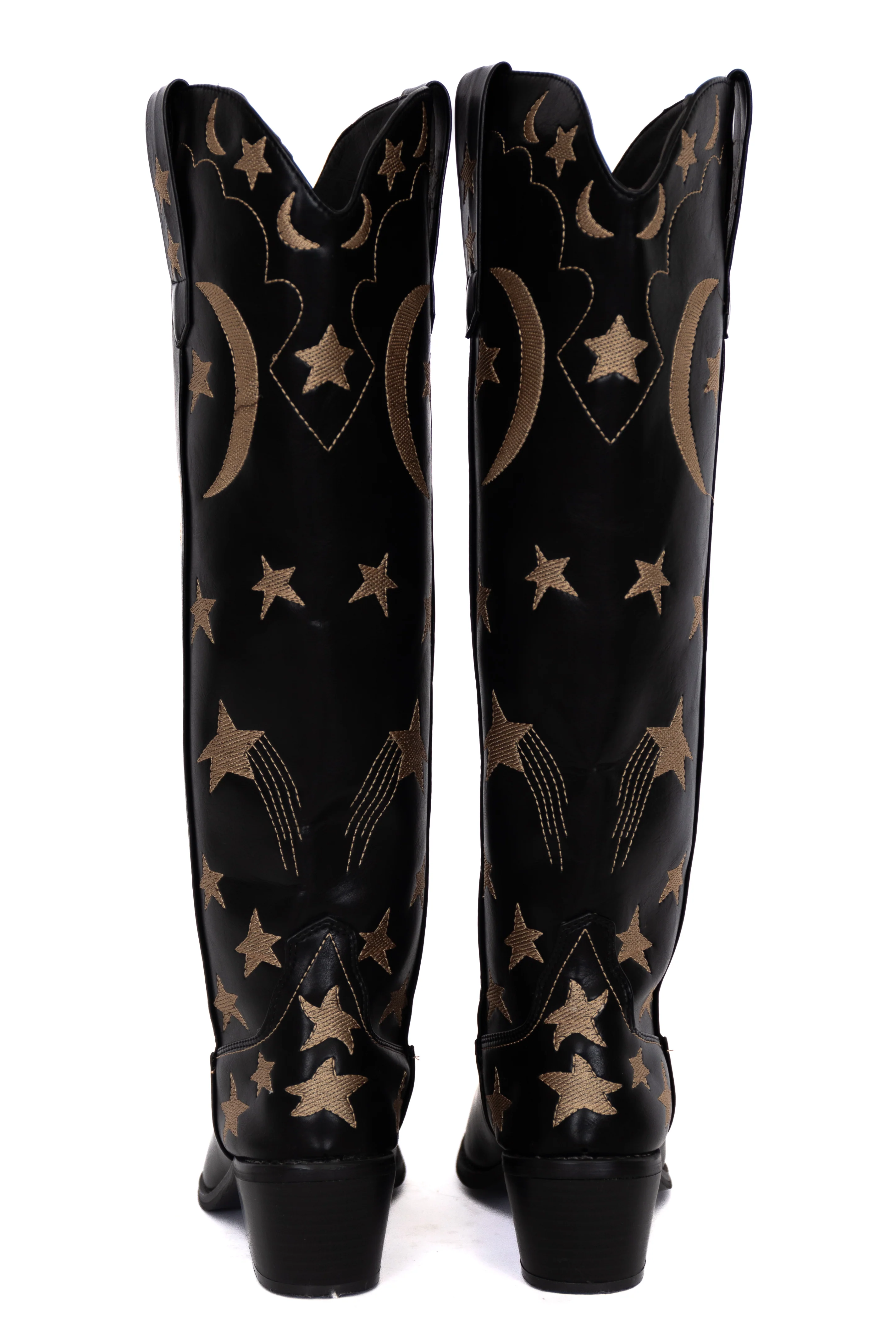 Luna Black Star and Moon Western Boots FINAL SALE - Terpint