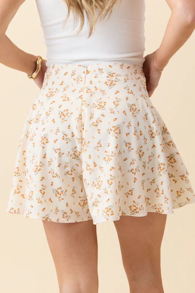 Tonya Orange Floral Skort - Terpint