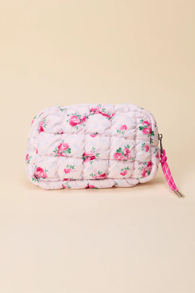 Haylie Pink Floral Quilted Mini Bag - Terpint