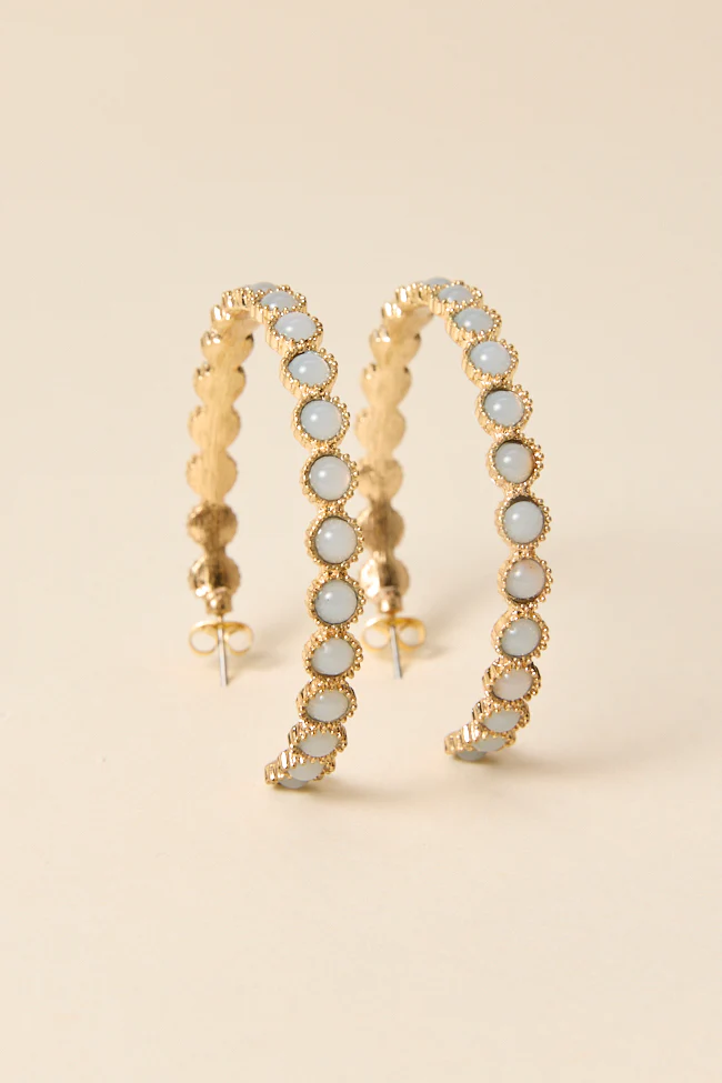 Buffy Blue Hoop Earrings - Terpint
