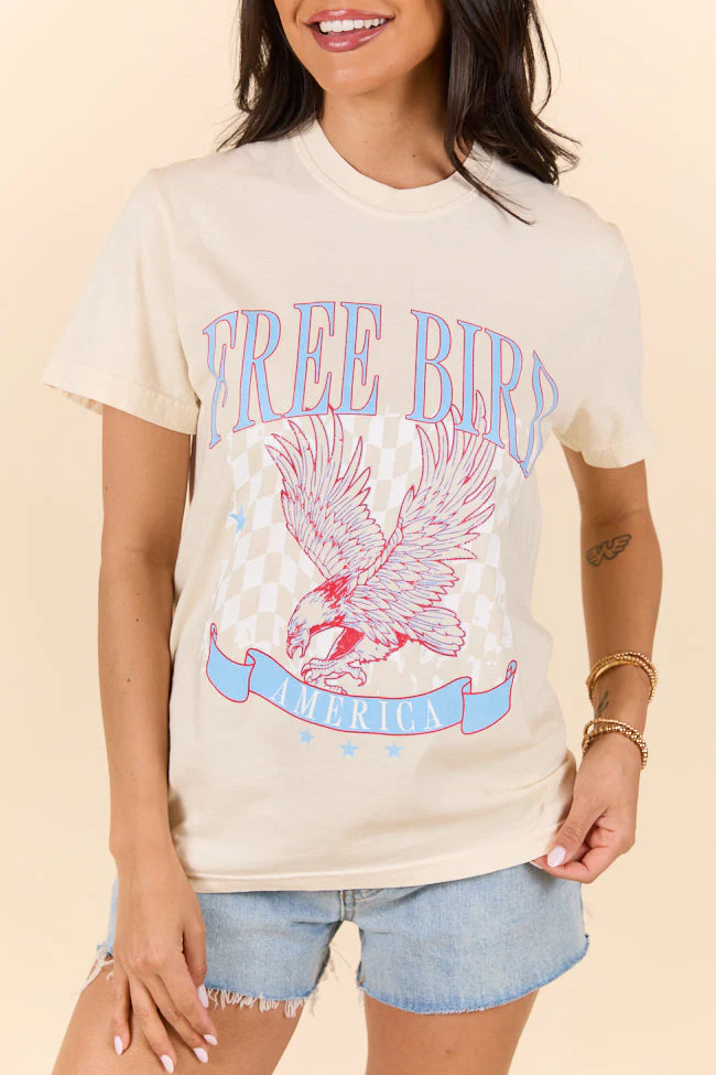 Free Bird Ivory Graphic Tee - Terpint