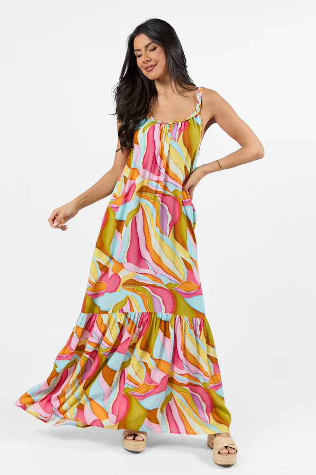 Painting The Sky Multi Print Maxi Dress FINAL SALE - Terpint