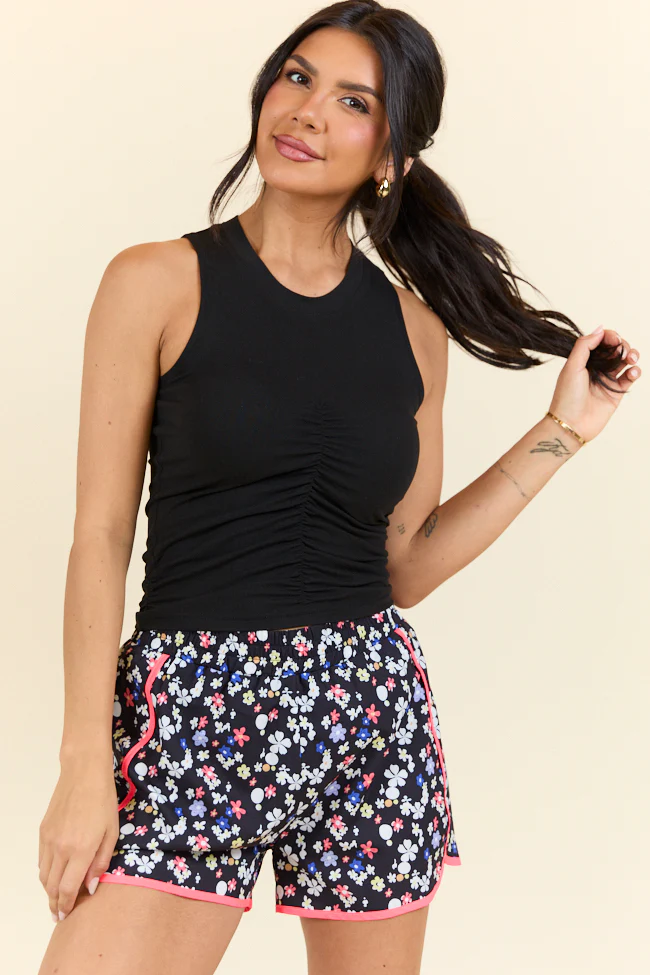 Inspired By You Black Ruched Tank - Terpint