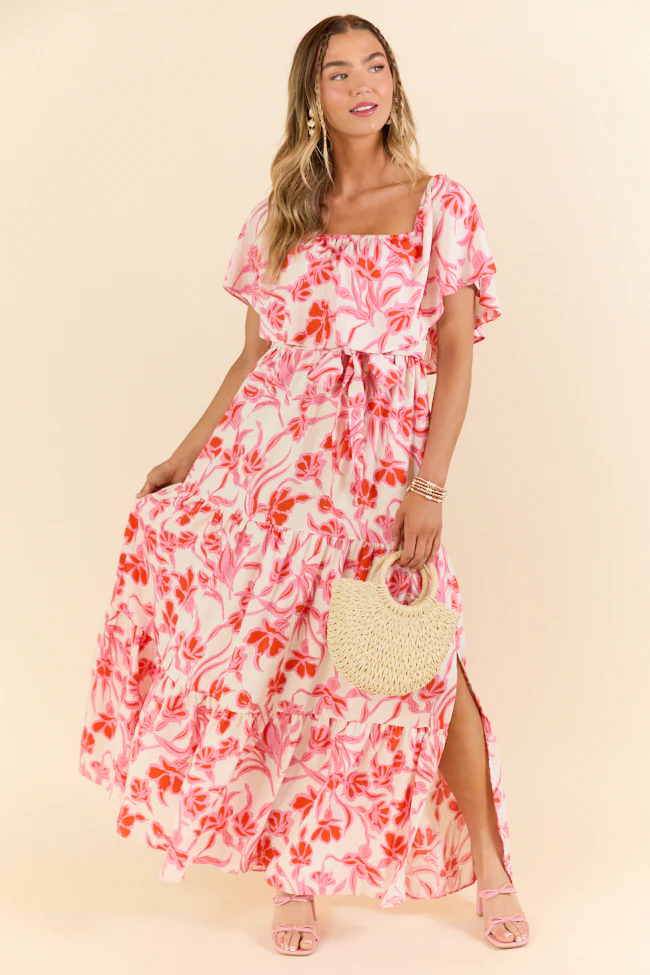 Feeling Just Fine Pink and White Maxi Dress FINAL SALE - Terpint