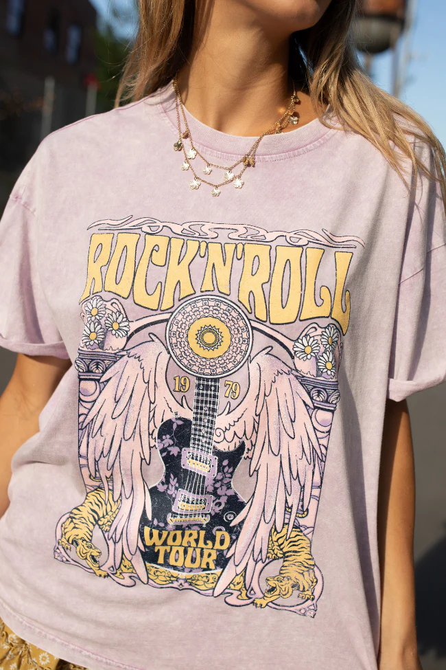 Zutter Rock N' Roll Lavender Graphic Tee - Terpint