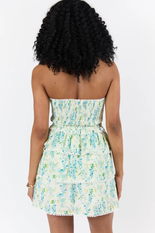 Garden Essence Multi Floral Strapless Mini Dress FINAL SALE - Terpint