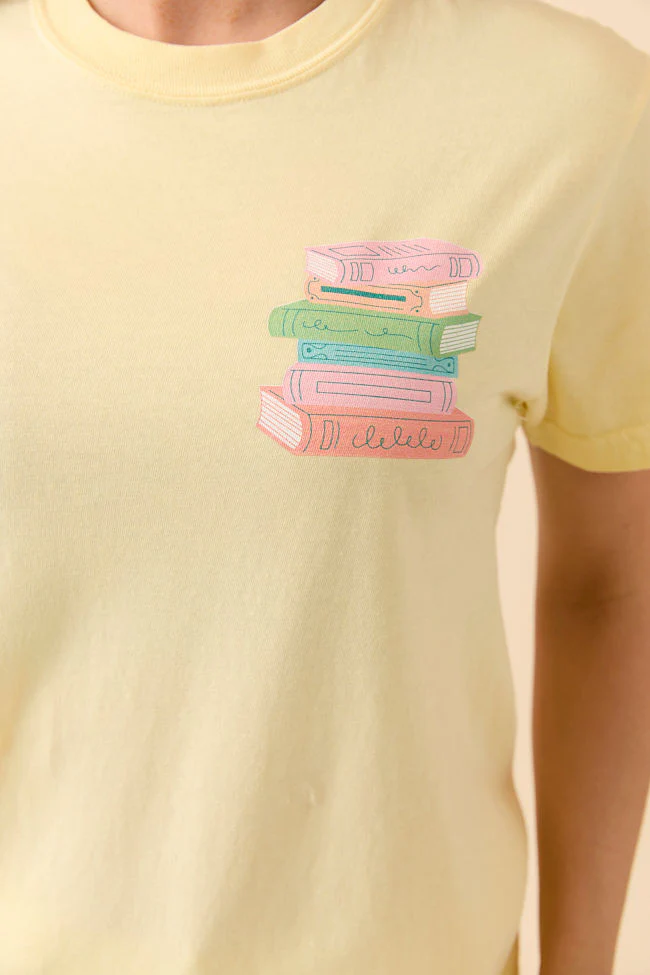 Can't Buy You Happiness But Can Buy Books Yellow Graphic Tee - Terpint