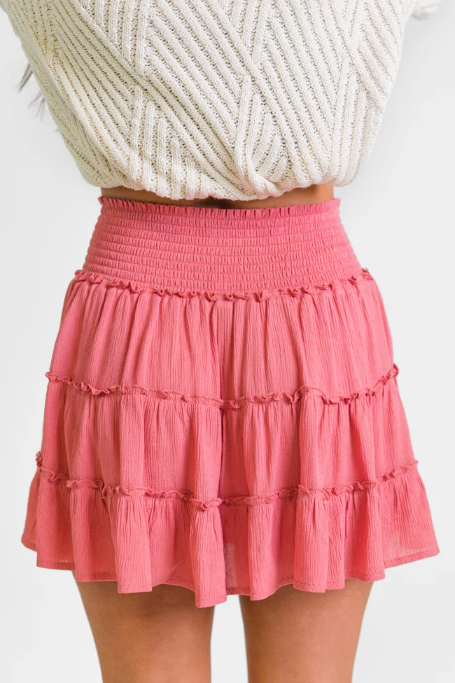 Through The Garden Rose Solid Mini Skort SALE - Terpint