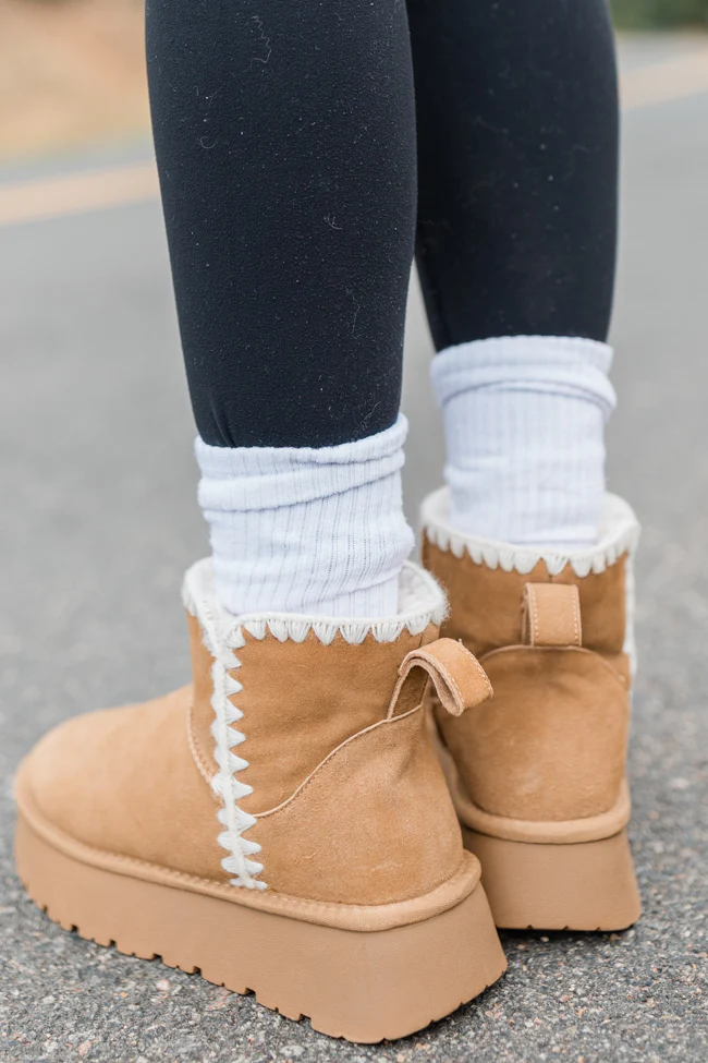 Cassie Chestnut Embroidered Mini Boots FINAL SALE - Terpint