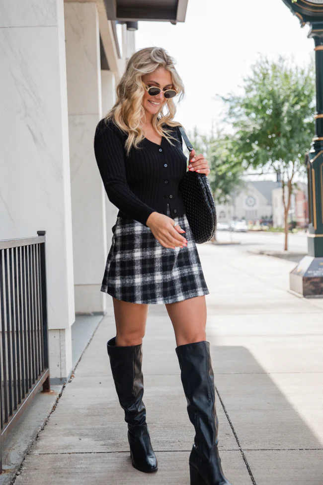 What You Needed Black Ribbed Cardigan FINAL SALE - Terpint