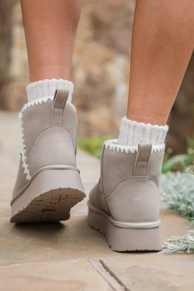 Helen Grey Embroidered Boots FINAL SALE - Terpint